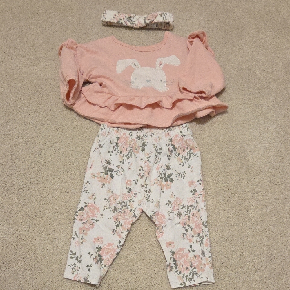 George Baby Floral Bunny Easter Outfit